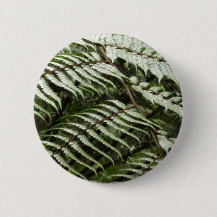 Chapa Redonda De 5 Cm Fern Fronds II Naturaleza verde oscura
