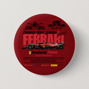 Chapa Redonda De 5 Cm Ferrari