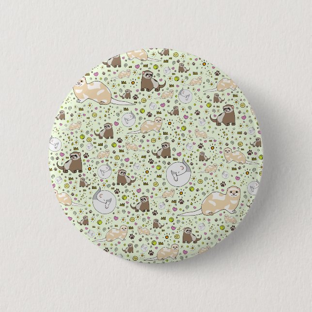 Chapa Redonda De 5 Cm Ferrets (Anverso)