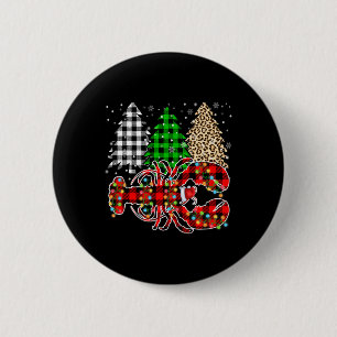 Chapa Redonda De 5 Cm Ferry Christmas Leopard Plaid Tree Funny Lobster A