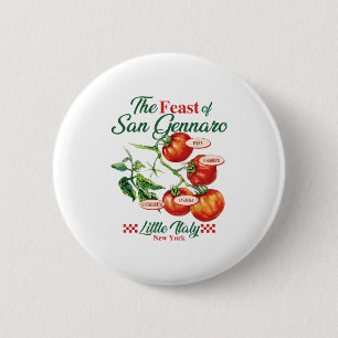 Chapa Redonda De 5 Cm Festín Del Tomate De San Gennaro Italia Comida Ita