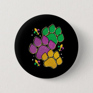 Chapa Redonda De 5 Cm Festival de la Mascarada de Perro Mardi Gras