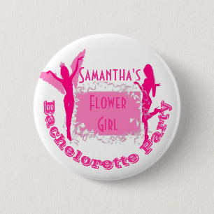 Chapa Redonda De 5 Cm Festividad de soltera rosa personalizada