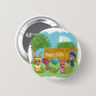 Chapa Redonda De 5 Cm Festividades Personalizados Felices Pascua