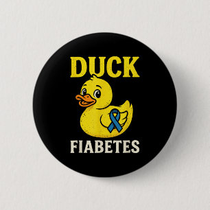 Chapa Redonda De 5 Cm Fiabetes de pato - Diabetes divertidos: Conciencia