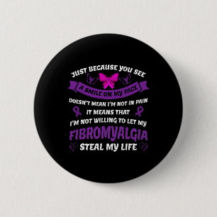 Chapa Redonda De 5 Cm Fibromialgia Conciencia - Fibromialgia Dolor Aware
