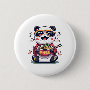 Chapa Redonda De 5 Cm Fideos de Panda
