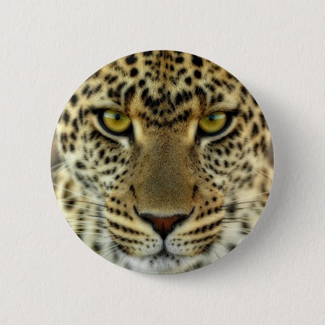 Chapa Redonda De 5 Cm Fierce Leopard (Anverso)