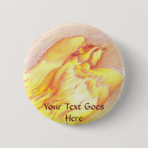 Chapa Redonda De 5 Cm Fiery Phoenix Button