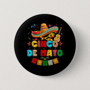 Chapa Redonda De 5 Cm Fiesta Cinco de Mayo