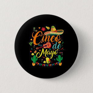 Chapa Redonda De 5 Cm Fiesta Cinco De Mayo Divertida Fiesta Mexicana 5 D