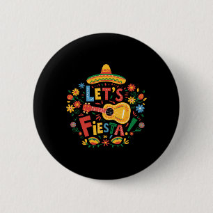Chapa Redonda De 5 Cm Fiesta Cinco De Mayo Guitarra Funny Pa Mexicano