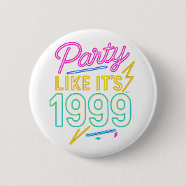 Chapa Redonda De 5 Cm Fiesta Como Si Fuera 1999®™ – Voltaje Neon