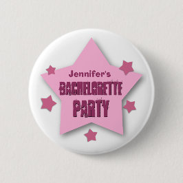 Chapa Redonda De 5 Cm FIESTA de BACHELORETTE con el Grunge de encargo