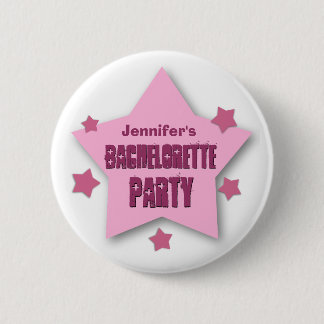Chapa Redonda De 5 Cm FIESTA de BACHELORETTE con el Grunge de encargo