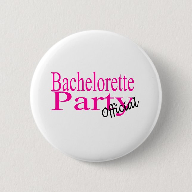 Chapa Redonda De 5 Cm Fiesta de Bachelorette (funcionario) (Anverso)