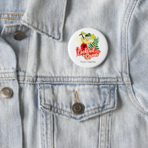 Chapa Redonda De 5 Cm Fiesta de Cocktail Queen Vintage Hen Bachelorette