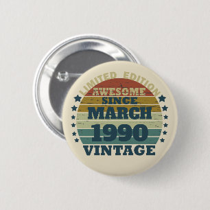 Chapa Redonda De 5 Cm Fiesta de cumpleaños 35 vintage personalizada