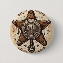 Chapa Redonda De 5 Cm Fiesta de cumpleaños de Cowboy - Sheriff