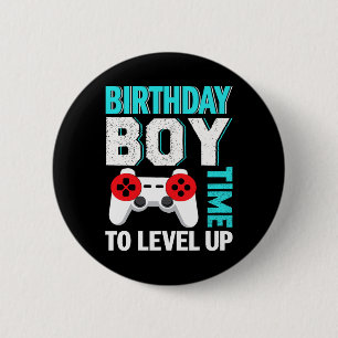 Chapa Redonda De 5 Cm Fiesta de cumpleaños de videojuegos para niños