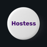 Chapa Redonda De 5 Cm Fiesta de Despedida de Soltera Minimalista para An<br><div class="desc">Hermosa caligrafía,  botón minimalista de Anfitriona. Perfecto para favores de boda,  despedida de soltera. Puedes personalizarlo con tu nombre.</div>