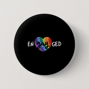 Chapa Redonda De 5 Cm Fiesta de Despedida de Soltero LGBT Comprometidos
