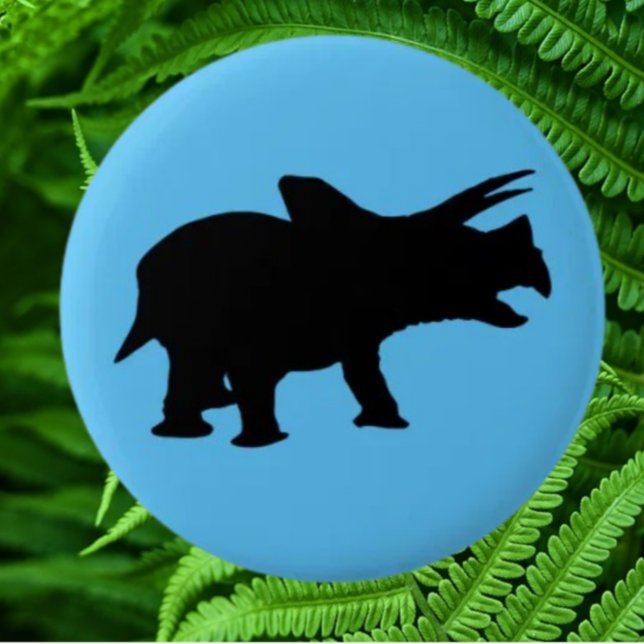 Chapa Redonda De 5 Cm Fiesta de dinosaurios azul (Bring your dream party to life with our selection of quality Dinosaur themed party supplies )