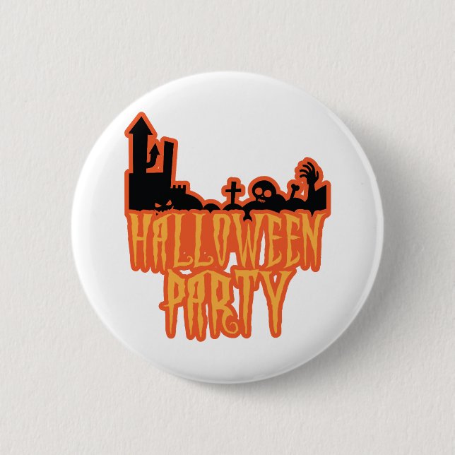 Chapa Redonda De 5 Cm Fiesta de Halloween (Anverso)