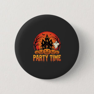 Chapa Redonda De 5 Cm Fiesta de Halloween Diseño de Fantasma de Calabaza
