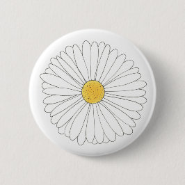 Chapa Redonda De 5 Cm Fiesta de Jardín floral florido amarillo blanco