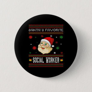 Chapa Redonda De 5 Cm Fiesta de Navidades de trabajadores sociales favor