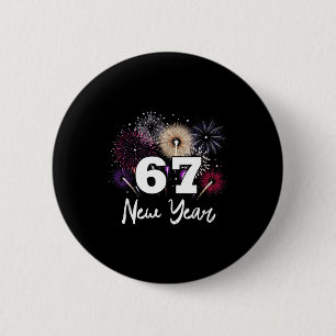 Chapa Redonda De 5 Cm Fiesta de Nochevieja 2026 feliz 67 Meme