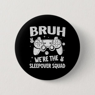 Chapa Redonda De 5 Cm Fiesta de pijamas para gamers para chicos divertid