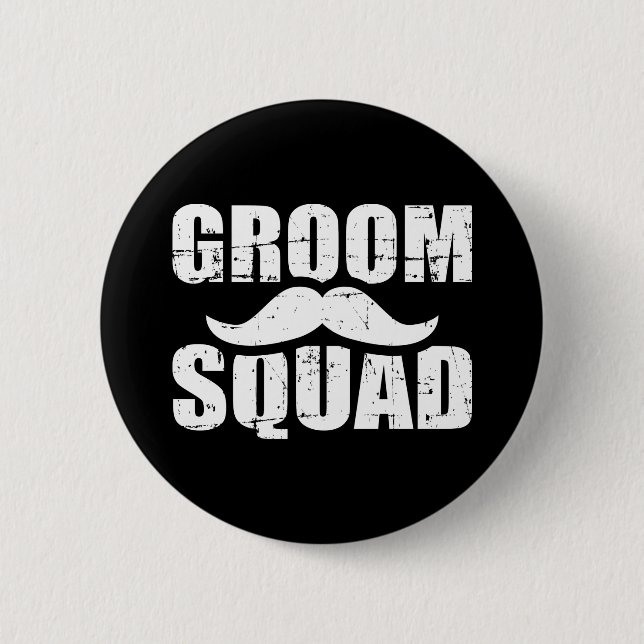 Chapa Redonda De 5 Cm Fiesta de solteros de Groom Squad (Anverso)