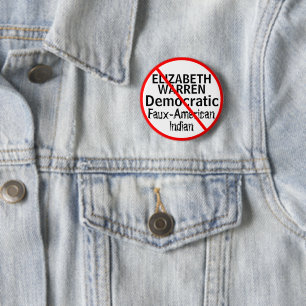 Chapa Redonda De 5 Cm Fiesta democrático anti-Elizabeth Warren