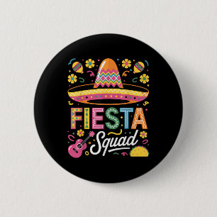 Chapa Redonda De 5 Cm Fiesta Esquad Cinco De Mayo Funny Maracas Mexicana