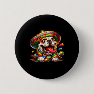 Chapa Redonda De 5 Cm Fiesta Familiar De Cinco De Mayo Mexicana Inglés