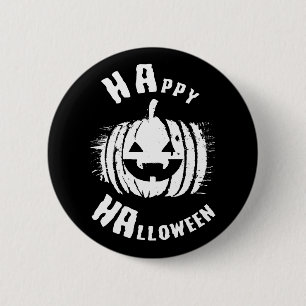 Chapa Redonda De 5 Cm Fiesta Feliz de Halloween Calabaza