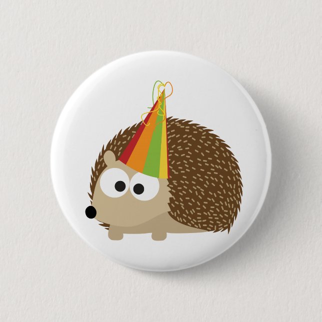 Chapa Redonda De 5 Cm Fiesta hedgehog (Anverso)