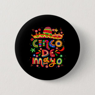 Chapa Redonda De 5 Cm Fiesta Mexicana Cinco De Mayo Celebra 5 De Mayo M