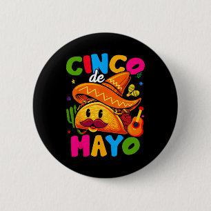 Chapa Redonda De 5 Cm Fiesta Mexicana Cinco De Mayo Deja a Fiesta Squad