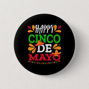 Chapa Redonda De 5 Cm Fiesta Mexicana Feliz Cinco De Mayo 5 De Mayo Homb