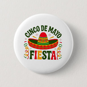 Chapa Redonda De 5 Cm Fiesta Squad Cinco De Mayo Sombrero Mexicano