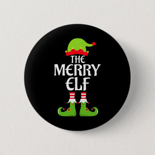 Chapa Redonda De 5 Cm Fiesta Xm de Merry Elf Mateo Grupo Familiar Navida
