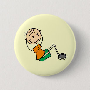 Chapa Redonda De 5 Cm Figura del palillo que ejercita las camisetas y