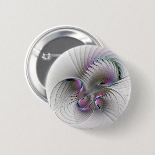 Chapa Redonda De 5 Cm Figura moderna abstracta y tímida de fantasía Arte