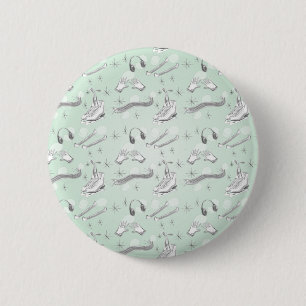 Chapa Redonda De 5 Cm Figura regalos de la verde menta del arte del