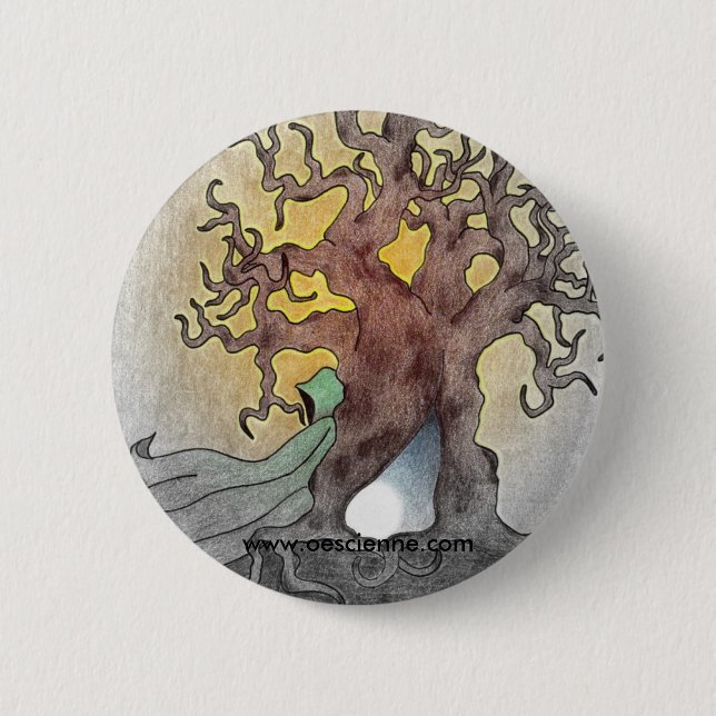 Chapa Redonda De 5 Cm Figura verde (Anverso)