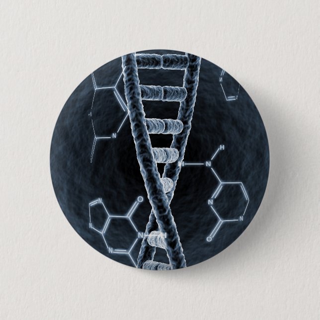 Chapa Redonda De 5 Cm Filamento de la DNA (Anverso)