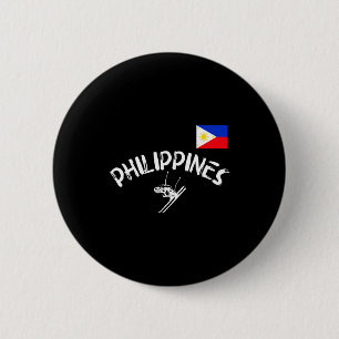 Chapa Redonda De 5 Cm Filipinas orgullo pinoy deportes esquí filipino